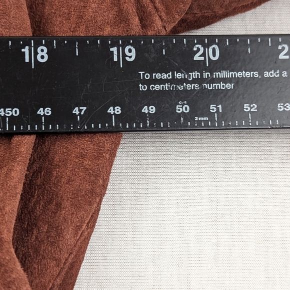 Live a Little Brown Suede Jacket with Front Snaps Large ON TREND FOR 2024 - Picture 3 of 7